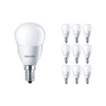 Mehrfachpackung 10x Philips Corepro LED Lustre E14 Kugel Matt 5W 470lm - 827 Extra Warmweiß | Ersatz für 40W
