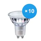 Mehrfachpackung 10x Philips MASTER Value LED Spot GU10 PAR16 4.9W 355lm 60D - 927 Extra Warmweiß | Höchste Farbwiedergabe - Dimmbar - Ersatz für 50W