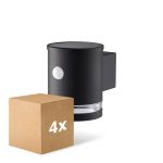 Lot 4x D'Lite Solis Applique Murale Solar Noir Up & Down - 830  | IP54 - Détecteur De Mouvement
