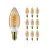 Lot 10x Philips MASTER Value LED Bougie E14 Vintage Filament Dorée 2.5W 136lm - 927  | Meilleur rendu de couleur - Dimmable - Remplacement 25W