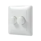 Cache interrupteur rotatif Duo pour Variateur LED | Blanc