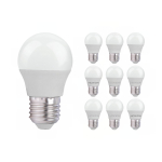Lot 10x LED E27 Boule Dépolie 2.5W 250lm - 827 | Remplacement 25W