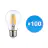 Lot 100x LED E27 Poire Filament Claire 4.5W 470lm - 822-827 Dim To Warm | Dimmable - Remplacement 40W